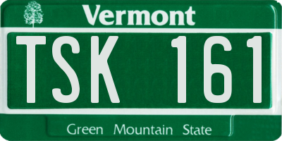 VT license plate TSK161