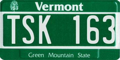 VT license plate TSK163