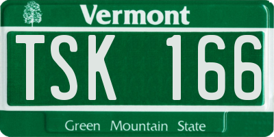 VT license plate TSK166