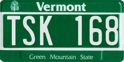 VT license plate TSK168