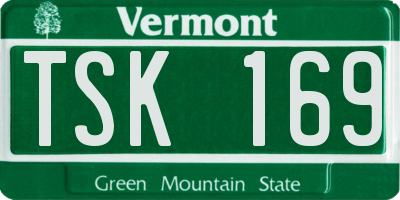 VT license plate TSK169