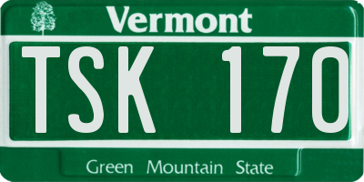 VT license plate TSK170