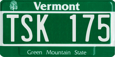 VT license plate TSK175
