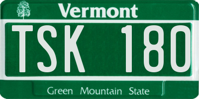 VT license plate TSK180