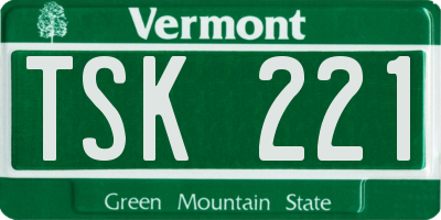 VT license plate TSK221