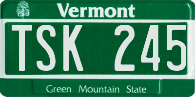VT license plate TSK245