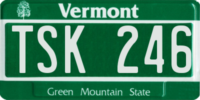 VT license plate TSK246