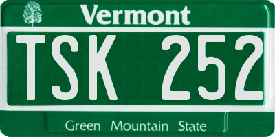 VT license plate TSK252