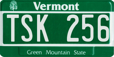VT license plate TSK256