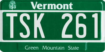 VT license plate TSK261
