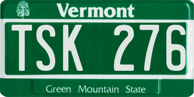 VT license plate TSK276