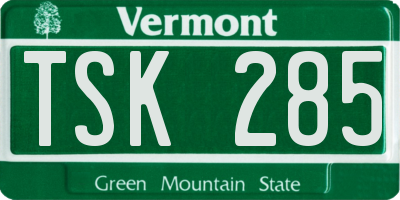 VT license plate TSK285