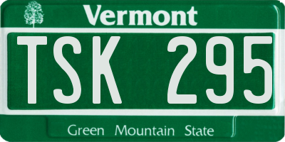 VT license plate TSK295