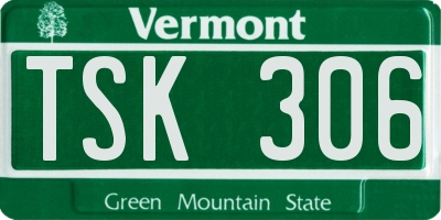 VT license plate TSK306