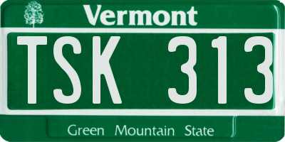 VT license plate TSK313