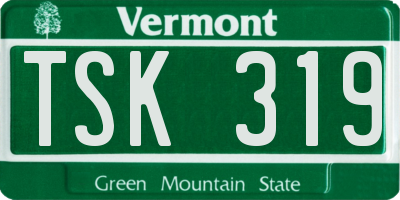 VT license plate TSK319