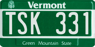 VT license plate TSK331