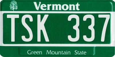 VT license plate TSK337