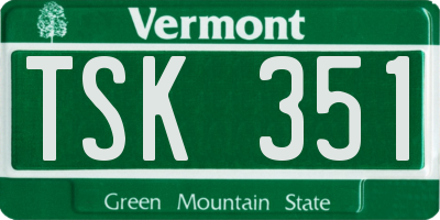 VT license plate TSK351