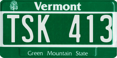 VT license plate TSK413