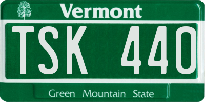 VT license plate TSK440