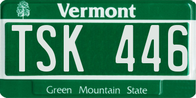 VT license plate TSK446