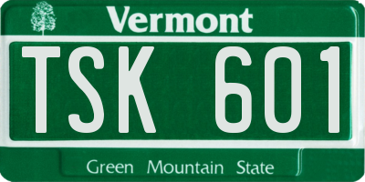 VT license plate TSK601