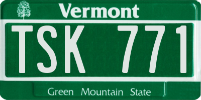 VT license plate TSK771