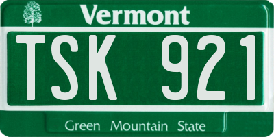 VT license plate TSK921