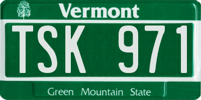 VT license plate TSK971