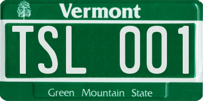 VT license plate TSL001