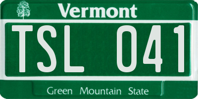 VT license plate TSL041