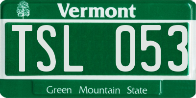 VT license plate TSL053