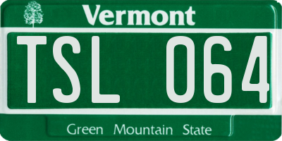 VT license plate TSL064
