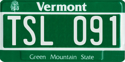 VT license plate TSL091