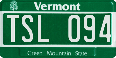 VT license plate TSL094
