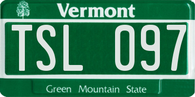 VT license plate TSL097