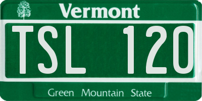 VT license plate TSL120