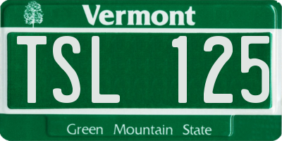 VT license plate TSL125