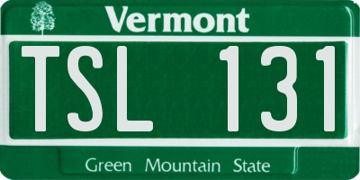 VT license plate TSL131