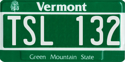 VT license plate TSL132