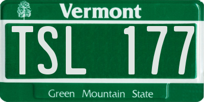 VT license plate TSL177
