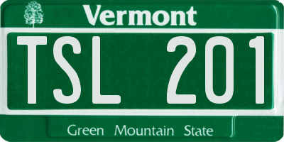 VT license plate TSL201