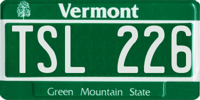 VT license plate TSL226