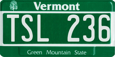 VT license plate TSL236