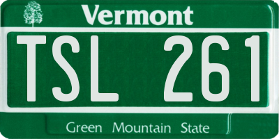 VT license plate TSL261