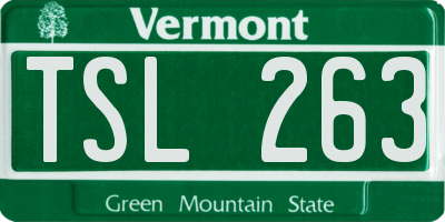 VT license plate TSL263
