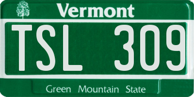 VT license plate TSL309