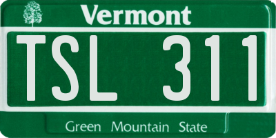 VT license plate TSL311