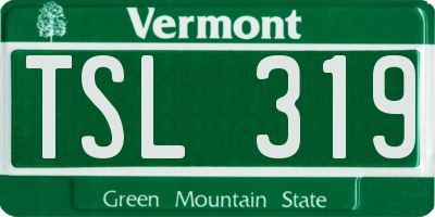VT license plate TSL319